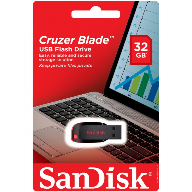 فلش مموری سن دیسک  Sandisk Cruzer Blade Cz50 با ظرفیت 32 گیگابایت